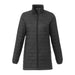 Womens Telluride Lightweight Packable Insulated Puffer Jacket - A women's lightweight packable insulated puffer jacket in black, featuring a zip closure and side pockets.