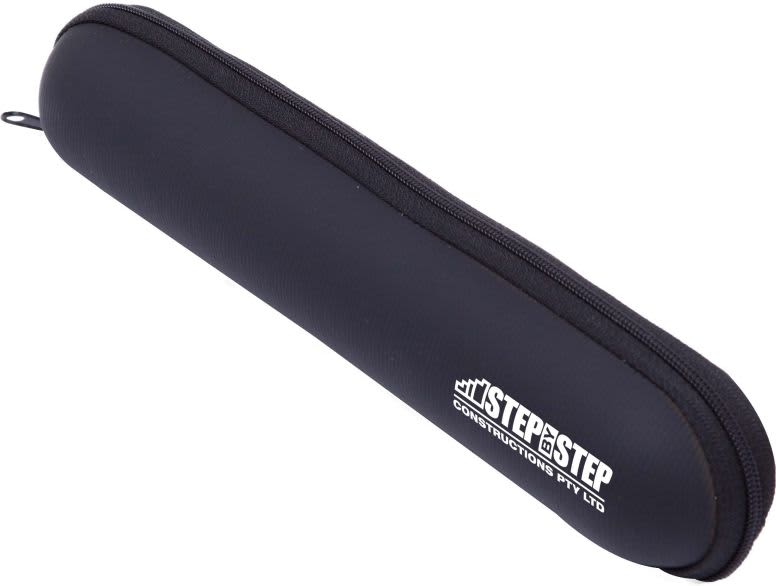 Compact Traveller Umbrella - A compact black zippered case with a logo, suitable for storing a travel umbrella.