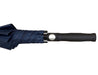 Designa Screen Print Promo Umbrella-Air - A navy blue promotional golf umbrella with a black handle and a logo on the side.
