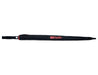 Designa Screen Print Promo Umbrella-Air - A black umbrella with a handle and a branding logo in red on the cover.