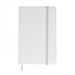 Minichroma A6 Notebook - A white Minichroma A6 notebook with a textured cover and an elastic band closure. It features a ribbon marker.