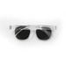 Summer Polarised Sunglasses - Clear polarised sunglasses with dark lenses and a modern design, featuring a logo on the frame.