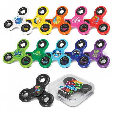 Spidget Personalised Promo Fidget Spinner With Gift Case - Colour Match ...