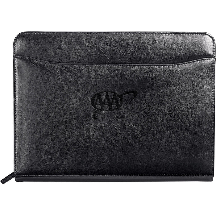 Renaissance Zippered Bonded Leather Padfolio