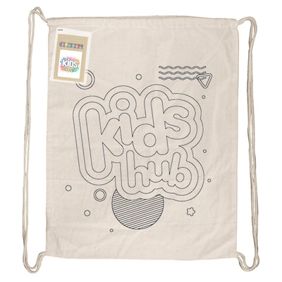 COLOURING CALICO LIBRARY BAG