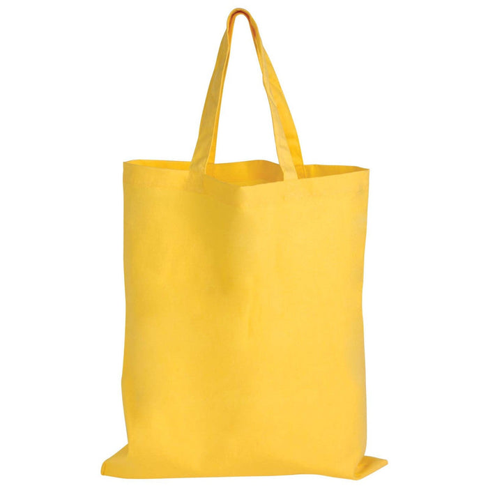 Coloured Cotton Short Handle Tote Bag