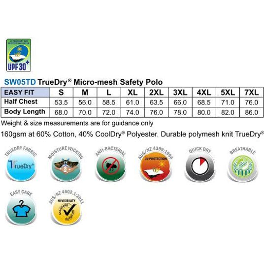 TrueDry Micro-mesh Safety Long Sleeve Polo
