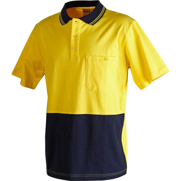 Cotton Jersey Two Tone Safety Polo