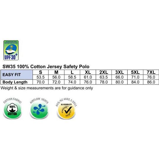 Cotton Jersey Two Tone Safety Polo