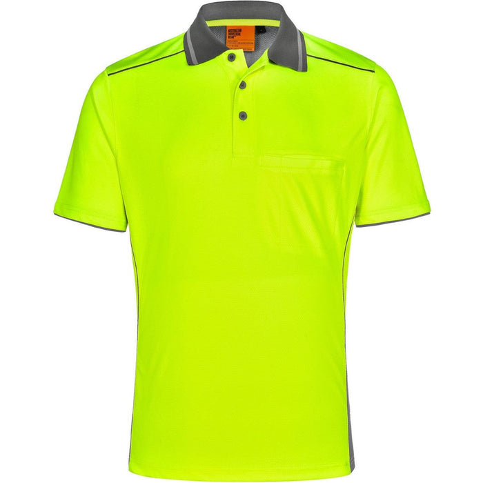 Unisex Hi-Vis Bamboo Charcoal Vented SS Polo